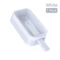 White reusable popsicle mold with transparent lid for homemade ice cream, 1 pack - 1 Piece / White