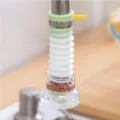 Flexible kitchen faucet extender with Maifan stone filter and splash-proof sprayer nozzle. - Gen 4 Fixed Boxed Version / Green
