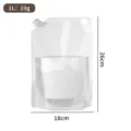 Heavy duty transparent 1L foldable outdoor camping water storage spout bag 18x26cm - Multiple Sizes / 1L / 28 Silk Layer