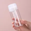 Flacone dispenser da viaggio trasparente con pompa a pressione bianca e cappuccio - Tappo Rotondo Trasparente / Confezione da 150ml