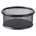 Organisateur de bureau en maille métallique noire pour trombones et fournitures - Porte-trombone