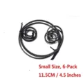 Kleine runde Grillspieße 6er-Pack, 11,5 cm 4,5 Zoll antihaftbeschichtete Ringe - 6er Set / Klein (11,5cm Durchmesser)