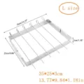 Faltbarer Edelstahl Grillspießhalter in Größe L 35x25x3cm für Outdoor-Grillabende - Größe L (Inklusive 6 Spieße) / Große Größe 35*25CM