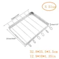 Kompakter Grillrost aus Edelstahl Größe S mit Maßen 32,8x25,5x3,5cm für den Außenbereich - Größe S (Inklusive 5 Spieße) / Kleine Größe 32.8*25.5CM