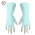 Guanti da pulizia domestica azzurro taglia S con punte delle dita grigie rinforzate - Taglia S / Blu