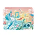 Cultural and creative hand warmer sticker featuring Weihai landmark art illustration - Weihai