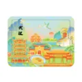 Self-heating hand warmer patch with colorful Wuhan landmark cultural illustration - Wuhan