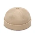 Bonnet docker en velours côtelé beige sans rebord pour un style rétro d'automne. - Convient au Tour de Tête 56-60cm (Réglable) / Kaki