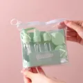 Essential light green travel bottle set for cosmetics stored in a clear zipper bag - 5+2 Set (7-Piece) / Green