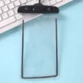 Pochette de téléphone étanche transparente avec clip de fermeture noir pour nager - Noir (Lumineux)