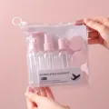 Pink travel bottling set including spray bottle, pump bottle and jars in pouch - 6+2 Set (8-Piece) / Light Pink