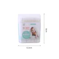 200pcs double-tipped baby cotton buds in a transparent storage tub, 8x6.3cm - Infant Round + Spiral Tip / 200 Pieces/Bucket