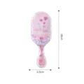 Specchio manuale fenicottero rosa con perle glitterate, dimensioni di 18x6,5 cm - Fenicottero Ovale