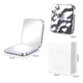 Portable electroplated silver LED makeup mirror with foldable design and gift box - LED Electroplated Silver