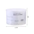 Double-headed cotton swabs in a clear plastic storage tub, 500 count, size 8x11.5cm - Adult Round + Spiral Tip