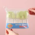 Portable travel toiletry bottle set in light green and clear plastic with carry bag - 7+2 Set (9-Piece) / Green