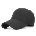 Casquette de baseball noire structurée avec dos en maille perforée respirante pour l'extérieur - M(56-59CM) / Noir