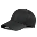 Atmungsaktive Baseballkappe aus schwarzem Mesh, ideal für Sonnenschutz im Sommer. - Standardgröße 55-59cm / Schwarz (6-Panel)