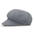 Elegante cappello a maglia grigio con rete traspirante per il comfort estivo - Taglia Unica (56-58cm) / Stile 1 / Grigio