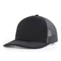 Gorra de camionero negra con malla transpirable y corona frontal estructurada - 56-60cm / Negro y Gris