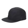 Classic black five-panel flat brim skateboard camper cap for street fashion styles - Size M (56-59cm) / Black