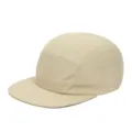 Minimalist beige five-panel skateboard cap featuring a flat brim and breathable side eyelets - Size M (56-59cm) / Khaki