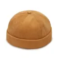 Bonnet docker vintage en velours côtelé jaune moutarde pour l'automne et l'hiver - Convient au Tour de Tête 56-60cm (Réglable) / Jaune
