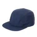 Classic navy blue five-panel camper hat with breathable fabric and flat brim design - Navy Blue