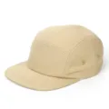 Premium khaki cotton 5-panel camper hat featuring a minimalist and stylish flat brim - Kids Size (Fits 52-55cm Head Circumference) / Khaki
