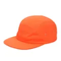 Vibrant orange 5-panel flat brim skate hat featuring breathable lightweight fabric design - Orange