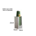 Organizzatore portabicchieri monouso in acciaio inox per bicchieri sotto i 10 cm - Stainless Steel Vertical 1-Slot / 10x10x22cm