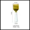 Pelle à fromage élégante en acier inoxydable doré avec manche en céramique blanc 15 cm - Grande Spatule / Or