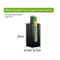 Porta bicchieri usa e getta in acrilico nero con scomparto per bicchieri sotto gli 8 cm - Nero Verticale 1 Scomparto 8cm / 8.7x8.7x24cm