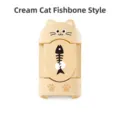 Niedlicher Bettlaken-Greiferclip im Kätzchen-Fischgräten-Design für festen Halt im Bett - Cremige Katze Fischgräte / 1 Stück