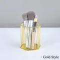 Nordic style hexagonal gold metal wire makeup brush holder and desk pen organizer - Hexagon Style / Gold