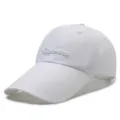 White breathable baseball cap with California embroidery and long brim sun visor - Fits 56-60cm / 刺绣多字母款(日字扣) / White