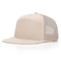 Gorra trucker beige de 7 paneles con visera plana, malla transpirable y snapback - Talla Única (Se ajusta a 56-60cm) / Caqui Puro