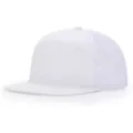 Gorra trucker blanca de 7 paneles con visera plana y malla trasera transpirable - Talla Única (Se ajusta a 56-60cm) / Blanco puro