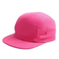 Cappellino camper a cinque pannelli in cotone rosa acceso con visiera piatta e morbida - Rosso rosa