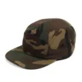 Cappello camper a 5 pannelli in cotone camouflage woodland con visiera piatta - Colore mimetico