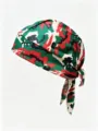Bandana pirata da ciclismo mimetica elastica e traspirante per sport all'aperto e moda - Taglia Unica (55-60 cm) / Mimetico Verde