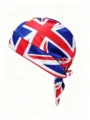 Copricapo da pirata elastico traspirante con motivo classico della bandiera Union Jack - Taglia Unica (55-60 cm) / Union Jack (Rosso)