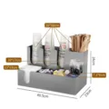Gewerblicher 2-in-1 Becherhalter und Strohhalm-Organizer aus Edelstahl für Cafés - 2-in-1 Kombi