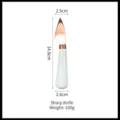 Couteau à beurre en acier inoxydable avec manche en céramique blanche et lame pointue - Couteau Pointu / Or rose