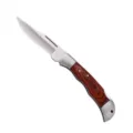 Navaja de bolsillo plegable clásica con mango de madera y refuerzos dobles de acero - 20.1cm Grande