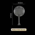 Medium-sized stainless steel filter ring, 18.5cm diameter, 34.5cm length, for milk tea brewing. - Medium Steel Ring