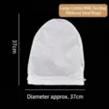 Grande sacchetto filtro in cotone spesso riutilizzabile per tè, diametro 37 cm - Sacchetto Filtrante Grande