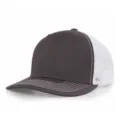 Gorra trucker transpirable y minimalista en gris oscuro con malla blanca - 56-60cm / Patchwork Blanco y Gris