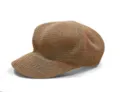 Elegante cappello a berretto ottagonale intrecciato traspirante da donna in marrone chiaro - Taglia Unica (56-58cm) / modello 2 / Caffè