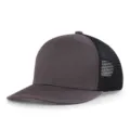Gorra trucker de malla gris oscuro y negro con visera curva para protección solar - 56-60cm / Gris y Negro